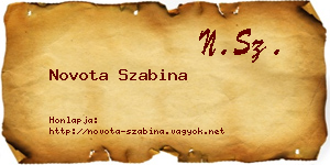 Novota Szabina névjegykártya
