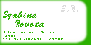 szabina novota business card